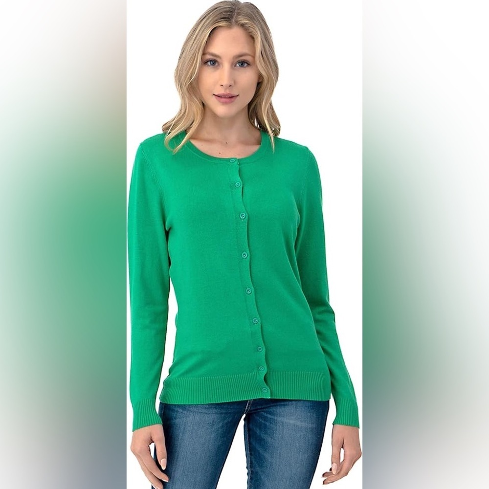 Apple Green Women’s Cardigan Sweater